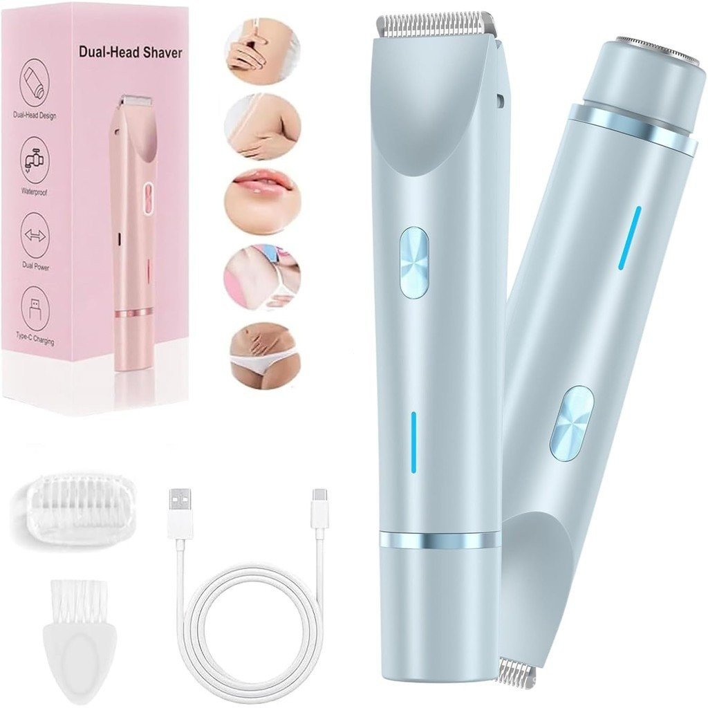 The Dermave Bikini Trimmer, Dermave Bikini Shaver 2.0, 2025 อัพเกรด Dual Head Shaver ผู้หญิง, 2 in 1