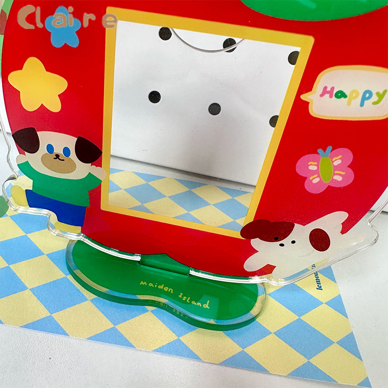 COD กรอบรูปอะคริลิค แอปเปิ้ลลูกสุนัข 10เซนติเมตรโพลารอยด์ภาพการ์ดกรอบรูปเครื่องประดับภา Claire - รูปที่ 3