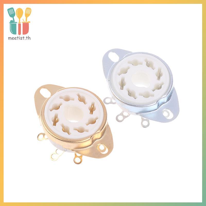 MEET 1 PC 8Pin GZC8-Y-6 Octal ซ็อกเก็ตเซรามิควาล์วฐานแจ็คสําหรับ KT88/6550/EL34/6P6P/6V6/6N8P/6SN7 เ