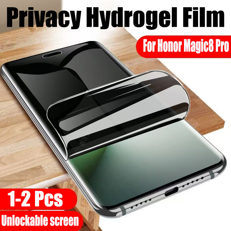 ฟิล์ม Magic8 Pro 1-2 ชิ้น Hydrogel กระจกนิรภัยส่วนตัว Anti-Spy คลุมทั้งหมดปกป้องหน้าจอ Anti Peek ฟิล์มความเป็นส่วนตัวสําหรับ Honor Magic 8 7 X9A X9B X9C 200 Pro 5G Anti-spy ฟิล์มป้องกัน