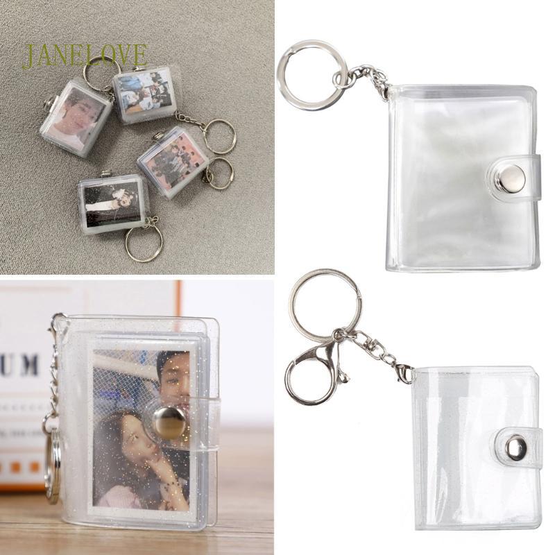 8 Pages Mini Photo Album Keychain Instant Picture Album Pendant Photo Storage