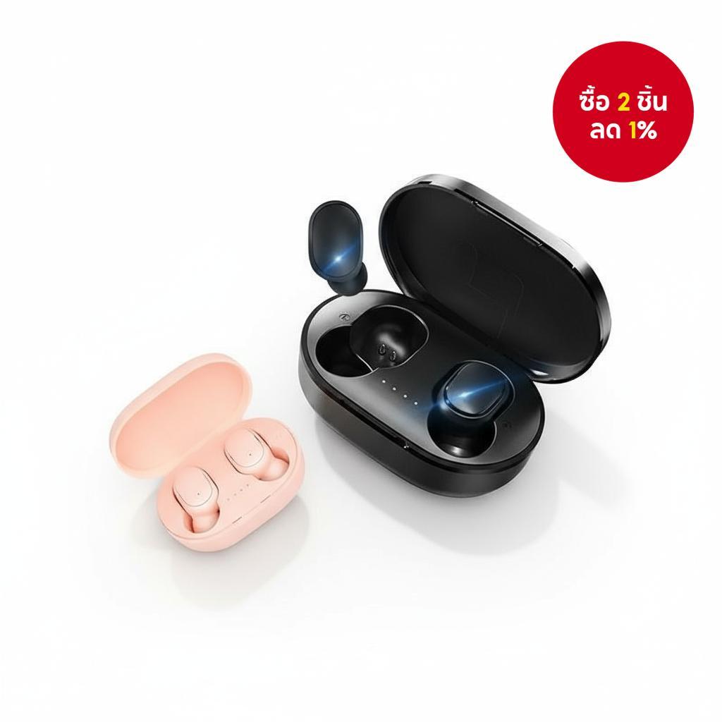 หูฟังบลูทูธไร้สาย A6S Sport Earbuds แบตเตอรี่ใช้งานได้ยาวนาน ดีไซน์สเตอริโอ สวมใส่สบาย