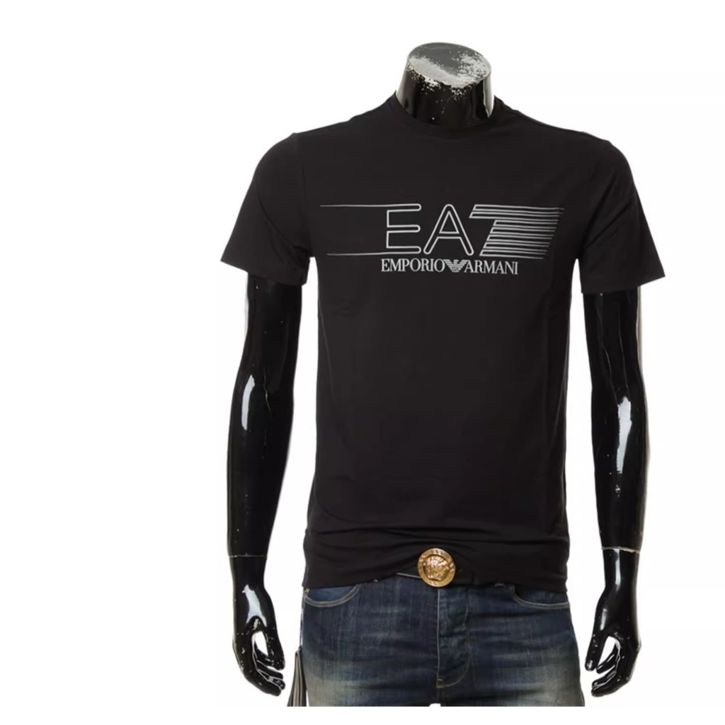 เสื้อยืดแขนสั้น Armani EA7 มีลวดลายโลโก้ สำหรับผู้ชาย โมเดล 6KPT15 PJ03Z
