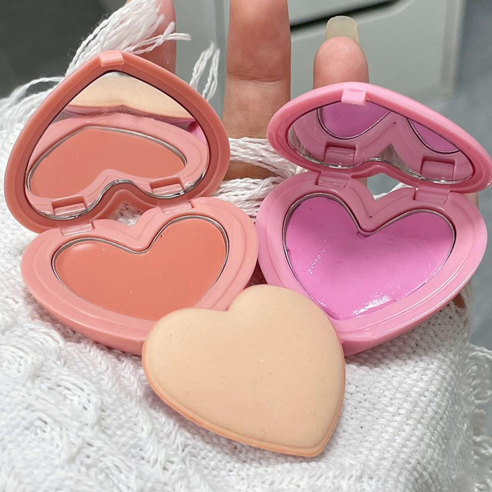 Rouge Matte Blush Love Heart Shape Monochrome Blush Cream D5y9