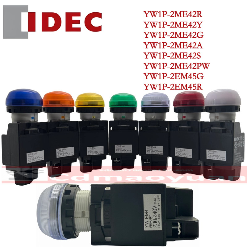 IDEC 240V Fire Bull แผ่นไฟแสดงสถานะ YW1P-2ME42R-2ME42Y-2ME42G-2ME42A-2ME42S-2ME42W-2ME42PW-2ME42PW-2