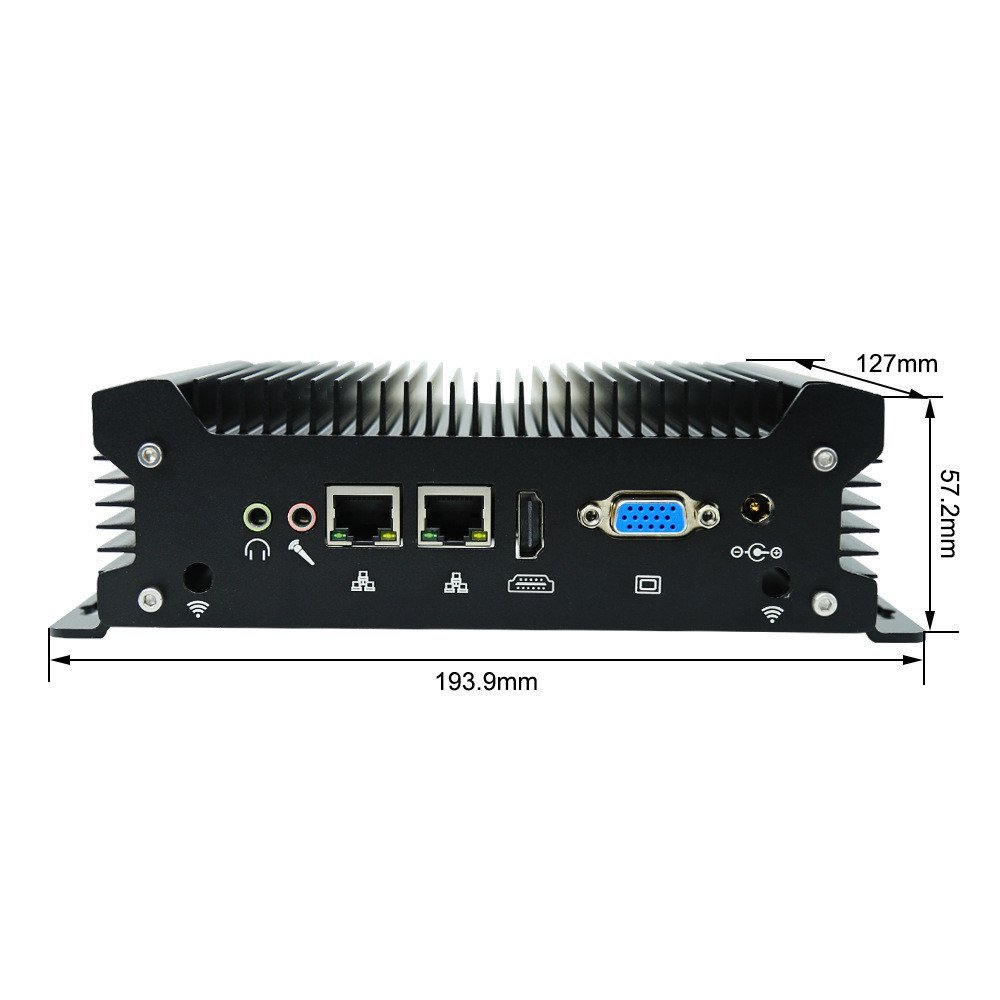 Dual Net Dual Serial Port Mini Industrial Control คอมพิวเตอร์โฮสต์ Core I3/I5/I7 Dual Display 8USB M