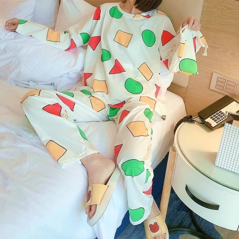 【11.11优惠大促】长袖睡衣女春秋冬加大码睡衣女夏韩版外穿女士睡衣加肥家居服套装fadacai666.thfadacai666th20251107