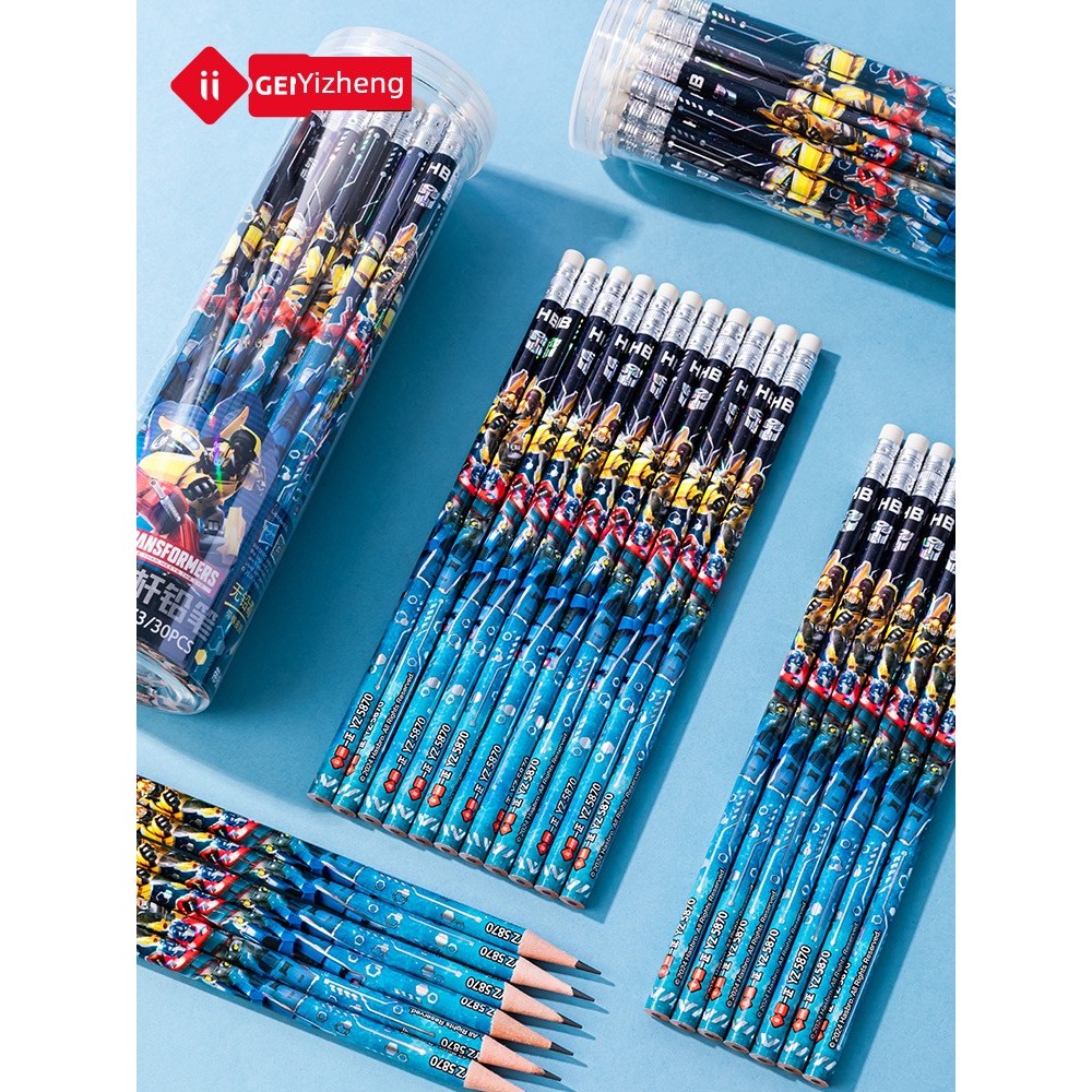 ของแจกเด็ก pencil case IiGEN เครื่องเขียนนักเรียน1คน Transformers HB หัวยางแท่งกลมดินสอนักเรียนชั้นป