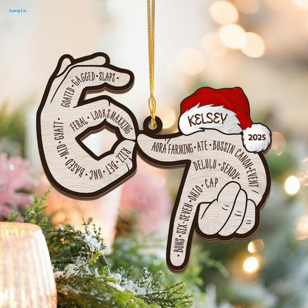 ปังลา|  เครื่องประดับคริสต์มาส ตกแต่งต้นไม้วันหยุดส่วนบุคคล 67 Meme ตลก Teen Slang เครื่องประดับต้นค