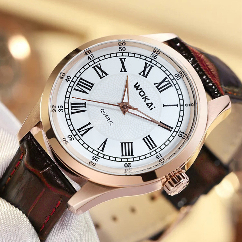 Wokai นาฬิกาผู้ชายนาฬิกาทองเวลาแฟชั่น20251108