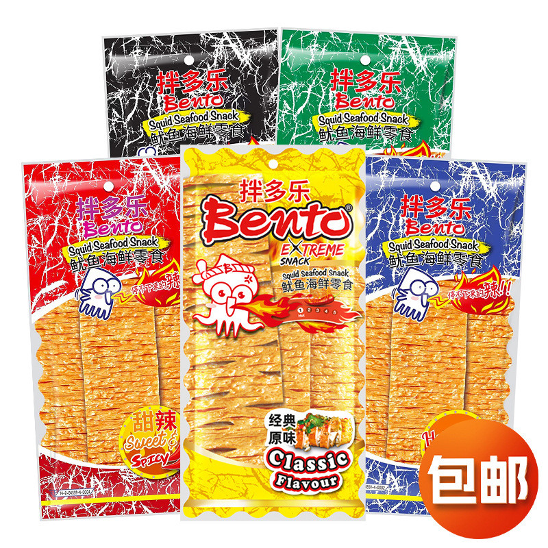 T ประเทศไทยนําเข้า Bento Mix Dole ปลาหมึกชิ้นซุปเปอร์เผ็ดฉีกปลาหมึกแห้งทันทีของขบเคี้ยว 11.13 CY2T