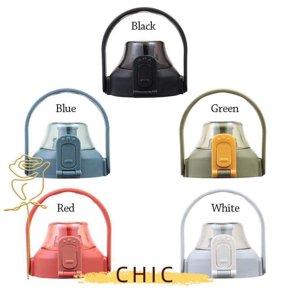 CHIC 1 ชิ้นฝาขวด, Tumbber Splash Proof ถ้วยหมวก, ทนทานอุปกรณ์เสริมขวดพร้อมที่จับ Therms ถ้วยฝาปิดสําหรับ 1000/1200/1500/1800ml