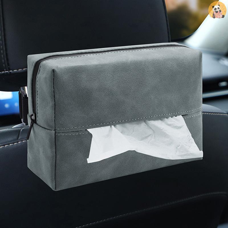 [CO] Car Tissue Box Holder Nappa Leather Car Center Console Armrest Napkin Box Sun Visor Backboard T