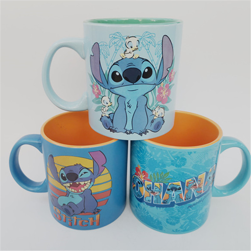 Stitch แก้วมัคความจุขนาดใหญ่ Stitch รหัส 626 Blue Appearance Little Monster ถ้วยน้ําน่ารัก Lelo