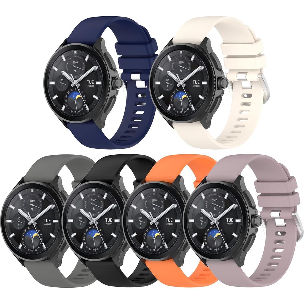 6-Pack Bands สําหรับ Xiaomi นาฬิกา S4/S3/S2/S2 Pro/S1 Active/S1 ยืดหยุ่นล้างทําความสะอาดได้และทนทานค