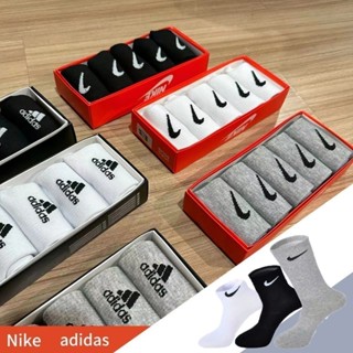 ถุงเท้าADIDAS ( คละสี 5คู่1กล่อง) ถุงเท้าลำลอง สำหรับใส่วิ่ง…