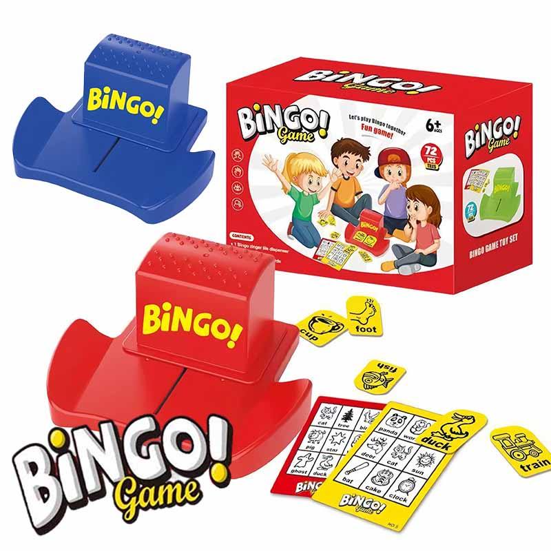 พร้อมส่ง เกมบิงโก Bingo เครื่องเรียนรู้การ์ด เรียนรู้คำศัพท์ภาษาอังกฤษ เล่นกับกลุ่มเพื่อน เล่นได้ 2-