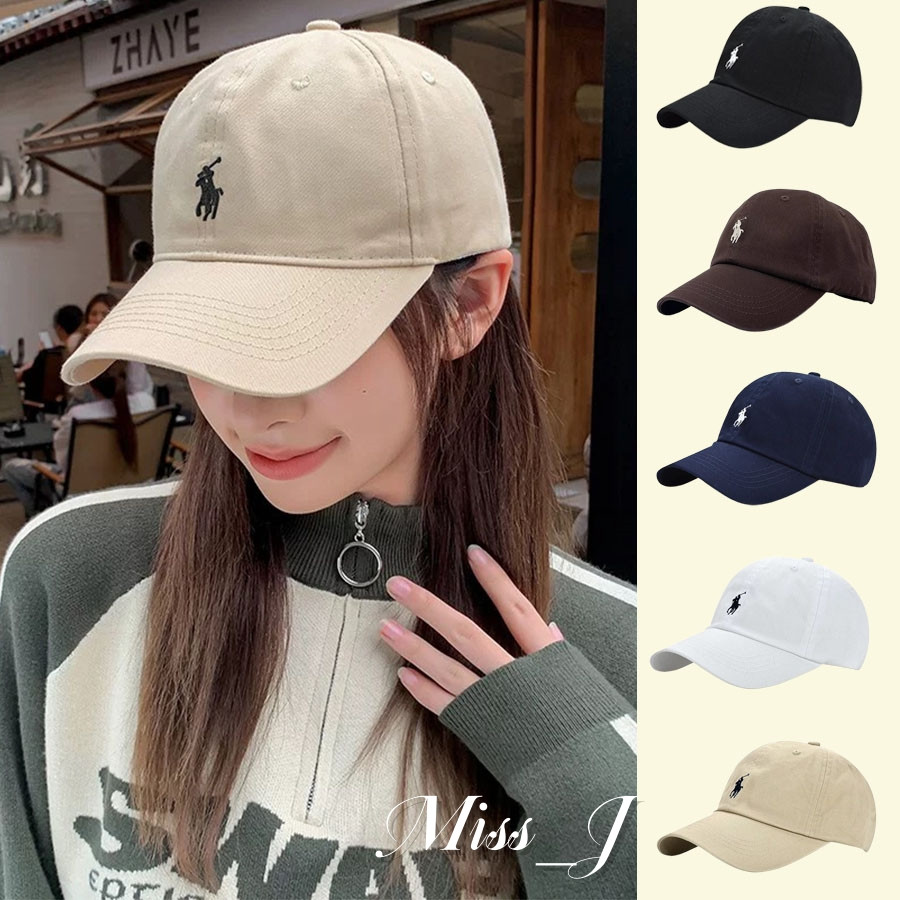 Miss_J พร้อมส่งจากกทม🎀หมวกเบสบอลสไตล์อเมริกันย้อนยุค ปักลายโคนม แบบใหม่ ใส่แล้วหน้าเล็ก ป้องกันแดด และใส่ได้กับทุกสไตล์