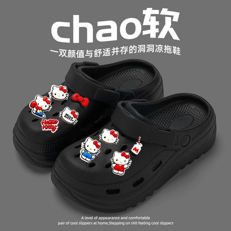 รองเท้าแตะหัวโต พื้นนิ่มกันลื่น กันน้ำ ทำความสะอาดง่าย ดีไซน์แฟชั่น (มาพร้อมสติ๊กเกอร์รองเท้า) - รูปที่ 2