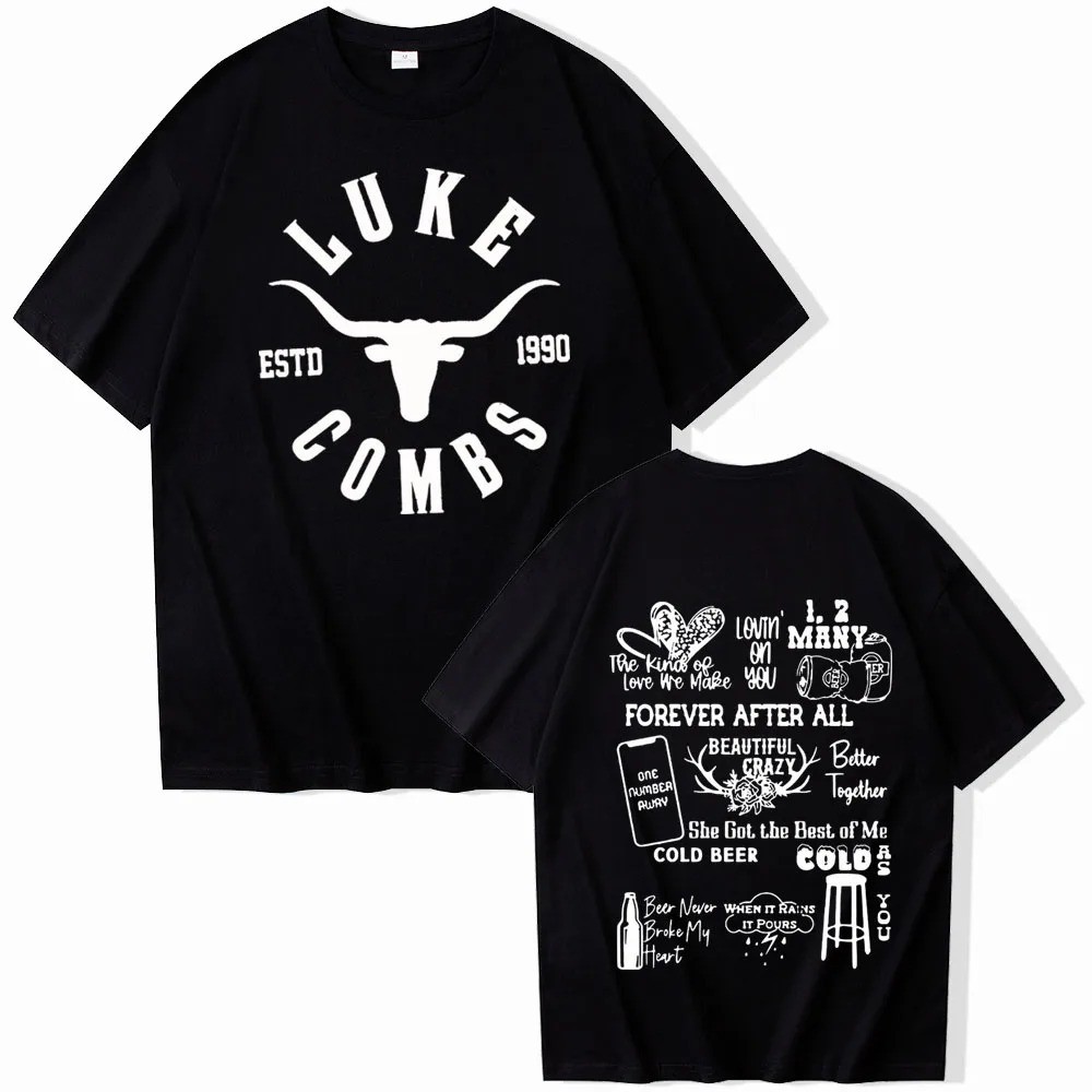 Ready Stock Men Setwear Cotton Luke Combs T-Shirts Western Country Music Man