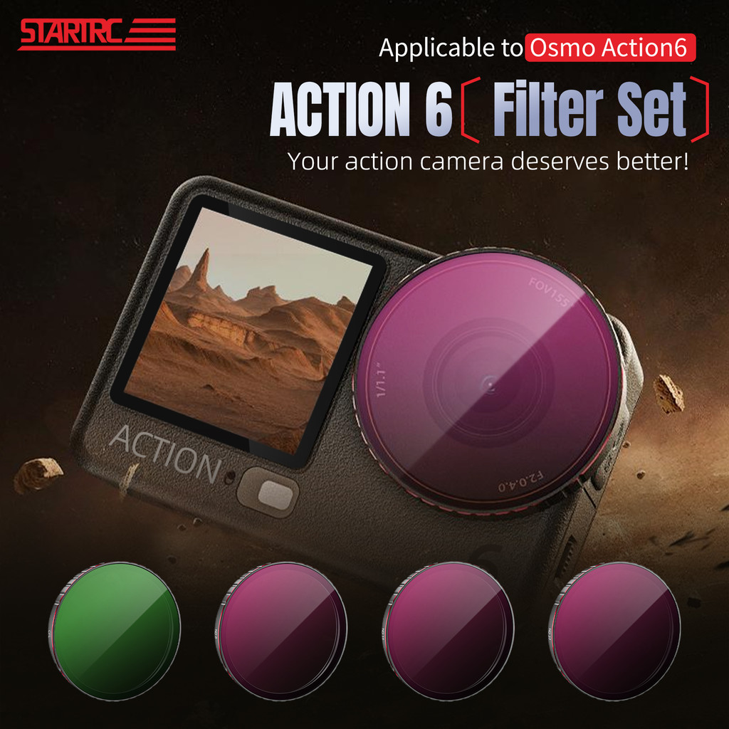 สําหรับ DJI Osmo Action 6 ชุดกรอง CPL Polarizer ND Dimmer ความละเอียดสูงความโปร่งใสสูงผสมการถ่ายภาพ Action 6 กล้องกีฬาอุปกรณ์เสริม