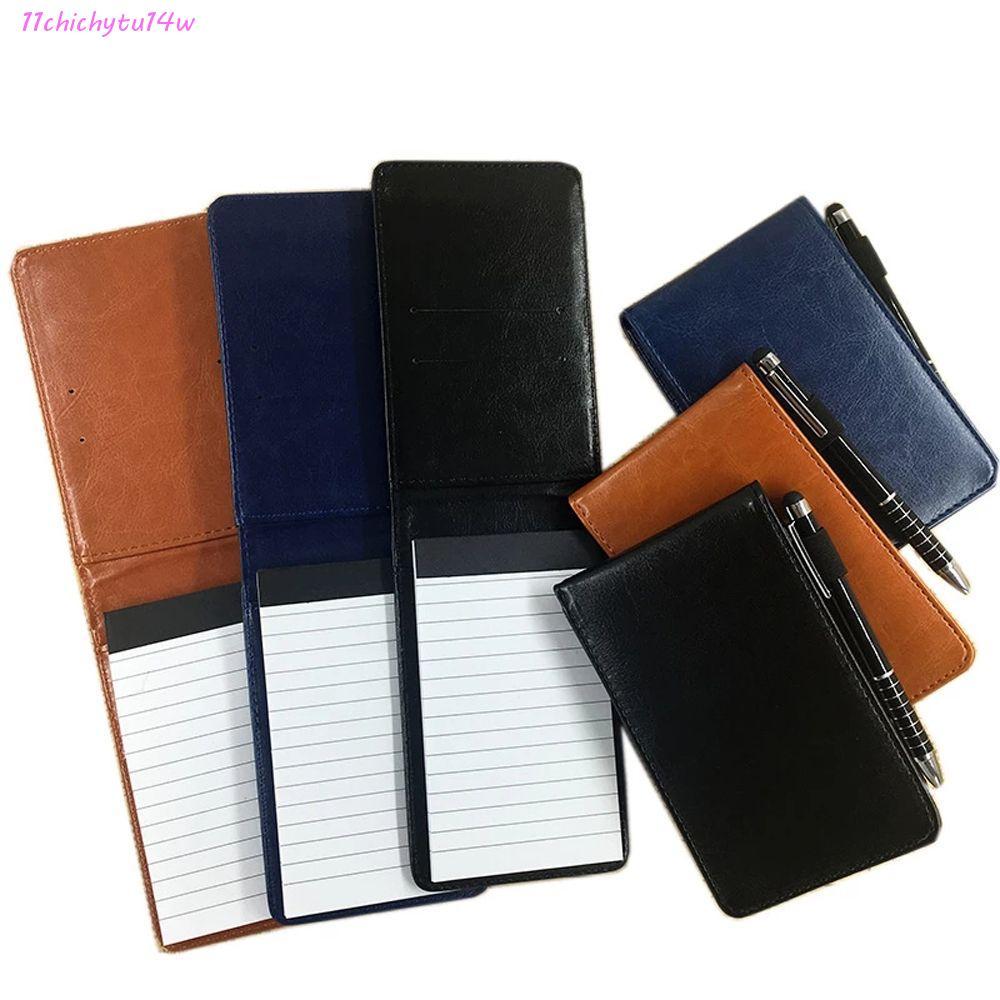 CHICHYTU14W Pocket Planner Leather Cover Office Retro School Supplies มัลติฟังก์ชั่นขนาดเล็ก A7 Note