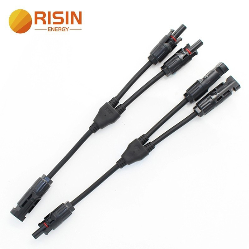 Risin MC4 PV Connectors Y สาขาเชื่อมต่อระบบการเชื่อมต่อสายเคเบิลแผงโซลาร์เซลล์