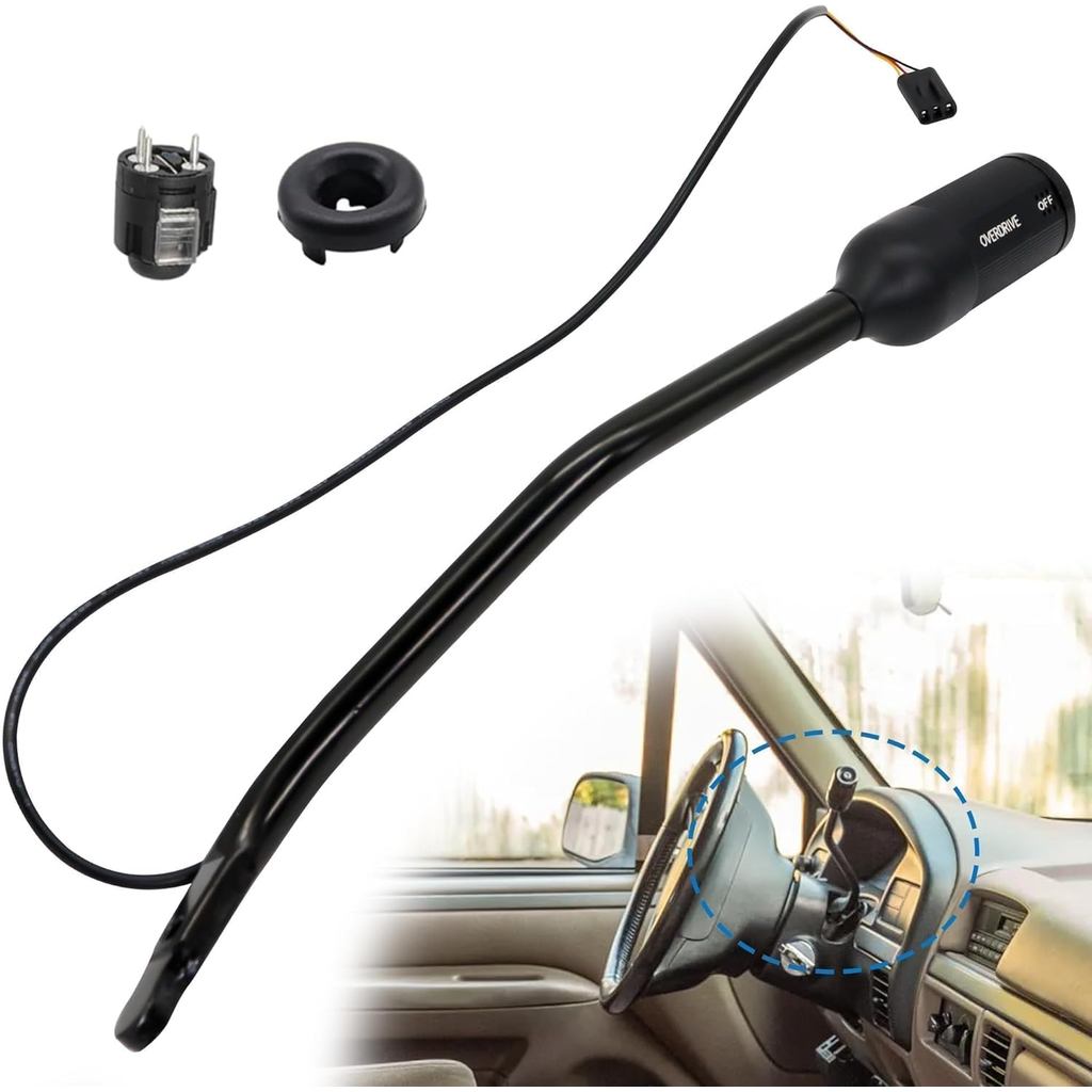 F2TZ-7210-F เกียร์ Shifter Lever ชุด Overdrive Shift ปุ่มและหมวกใช้งานร่วมกับ 1992-1997 Bronco F150 