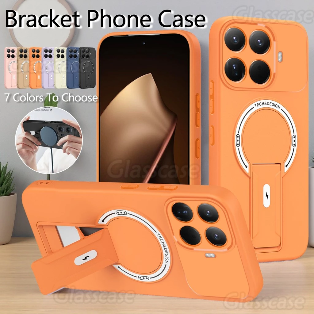 ปลอกสําหรับ Xiaomi 17 15 14 T Pro 17T 17TPro 15T 15TPro 14T 14TPro T15 Xiaomi15TPro พร้อมวงเล็บแม่เหล็กกันกระแทกป้องกันเคสโทรศัพท์ Hard Anti fall Matte ฝาหลังปลอก
