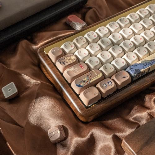 Universal PBT Keycap Set - XVX Double-Shot Low-Profile Keycaps for Mechanical Keyboards (White, 121 