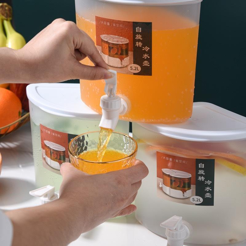 5.2L 360 ROTATABLE หมวกขนาดใหญ่กันน้ํา DISPENSER JUGS / 5.2L 360 JUG หมวกขนาดใหญ่น้ํา DISPENSER สามา