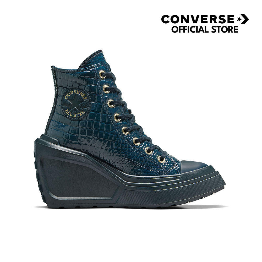 CONVERSE รองเท้า CHUCK 70 DE LUXE WEDGE CROC LEATHER HI NAVY ผู้หญิง A10037CF_H4NAXX