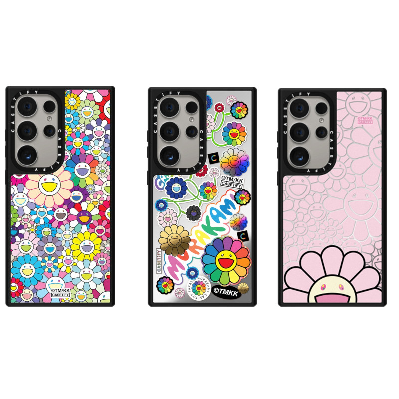 CASETi FLOWERS สติกเกอร์ MANIA กระจกสําหรับ Samsung Galaxy S25 S24 S23 Plus Ultra Hard ฝาหลังปลอก
