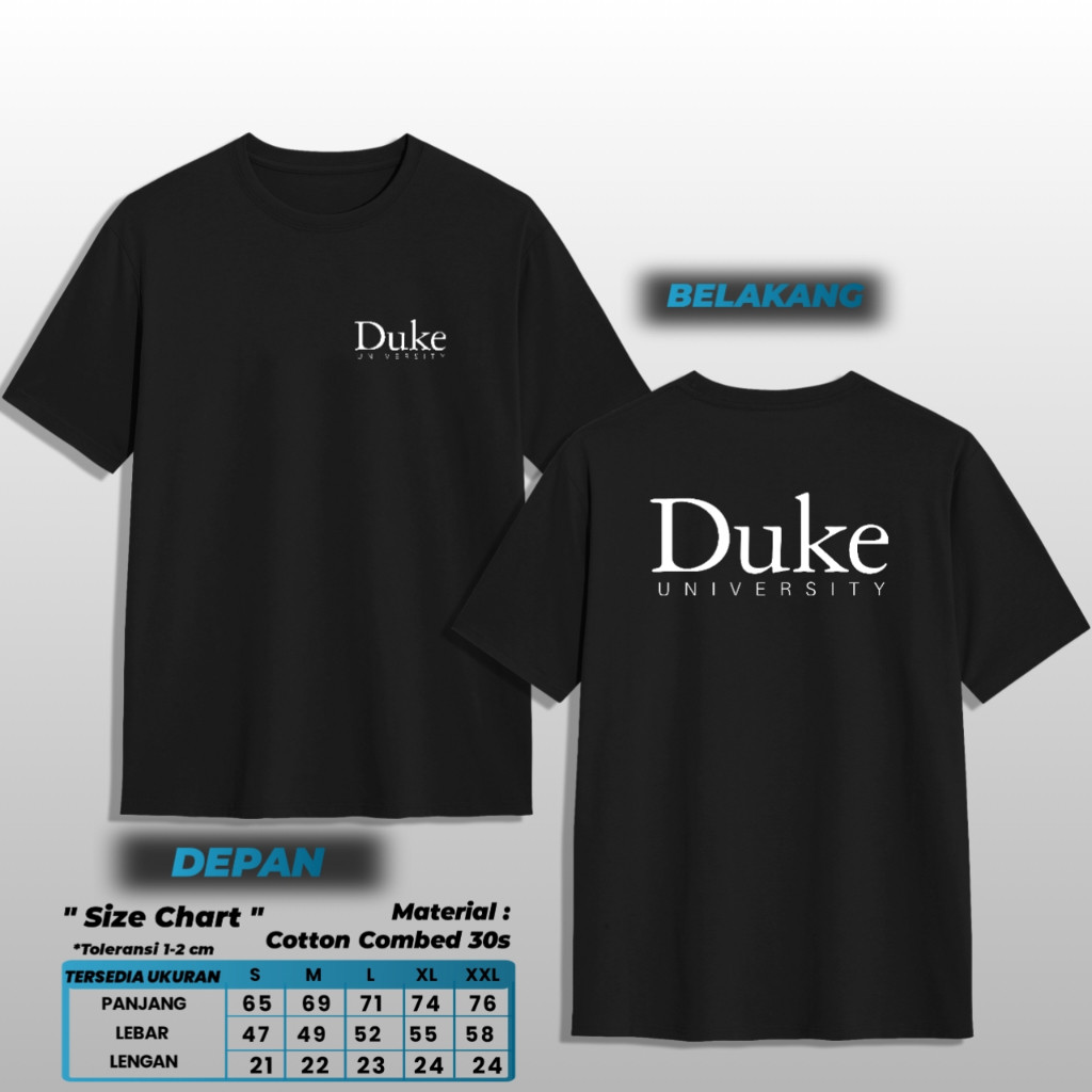 KATUN Duke University เสื้อยืด Distro เสื้อ University เสื้อยืด Premium Combed Cotton เสื้อยืด UL5
