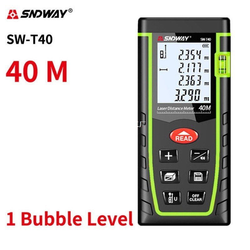 SNDWAY SNDWAY SW-T40 เลเซอร์เรนจ์ไฟ SW-T100 อินฟราเรดเลเซอร์ไม้บรรทัดไม้บรรทัดอิเล็กทรอนิกส์เวอร์ชัน