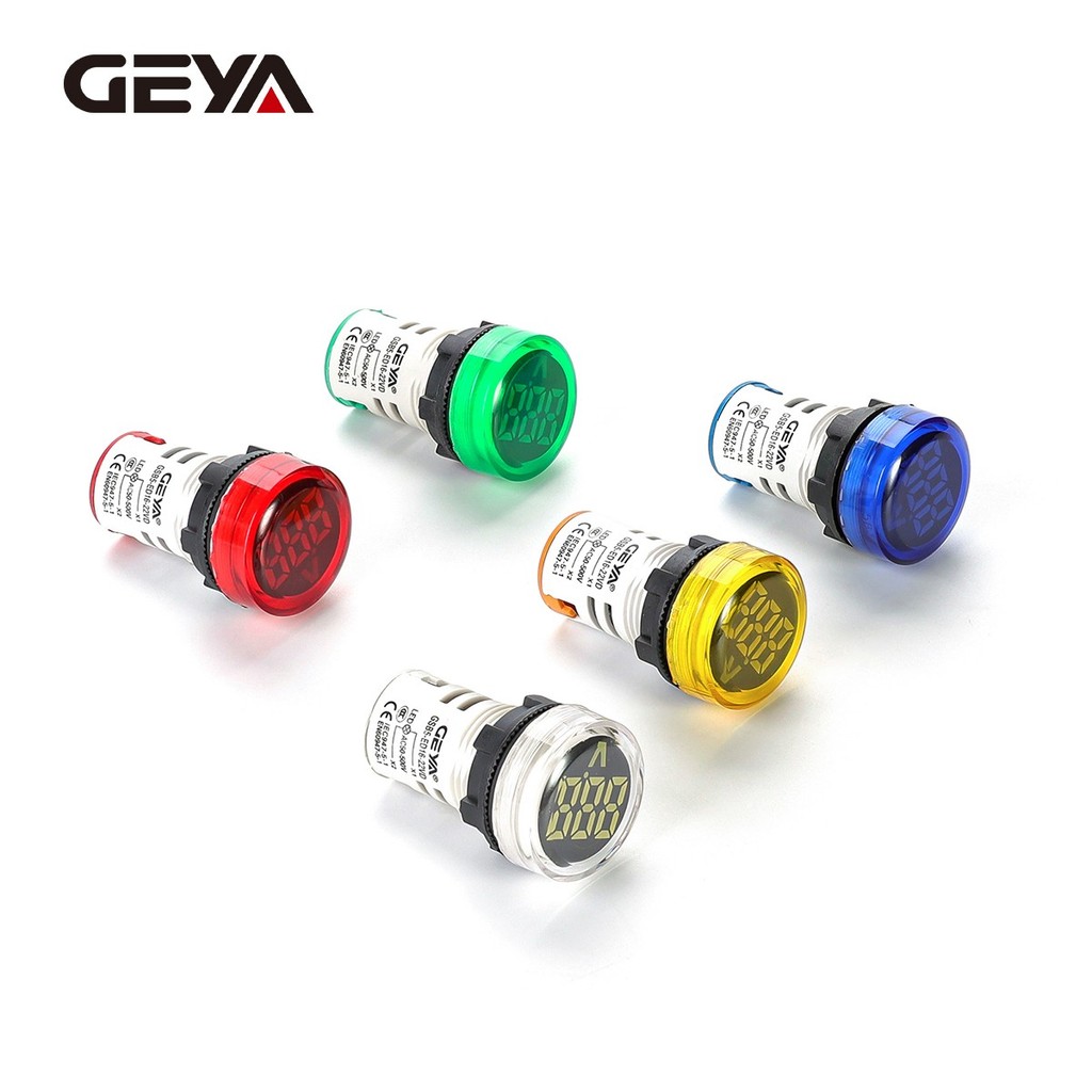 GEYA GSB5-ED16-22VD LED Digital Voltmeter Circular Vol Current Indicator โคมไฟ AC30-500V 0-100A