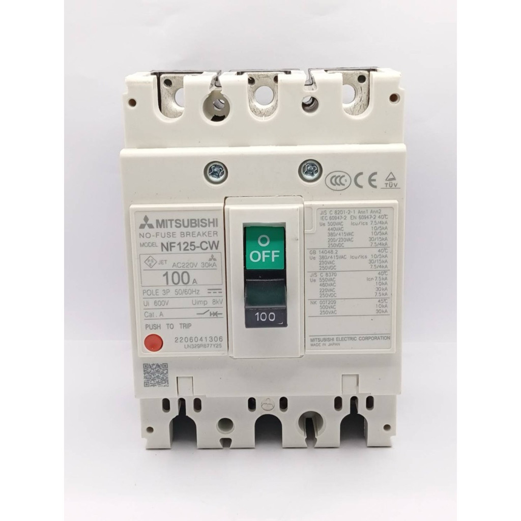 Mitsubishi Circuit Breaker NF125-CW SW HW 3P50A63A80A100A125A Air Switch