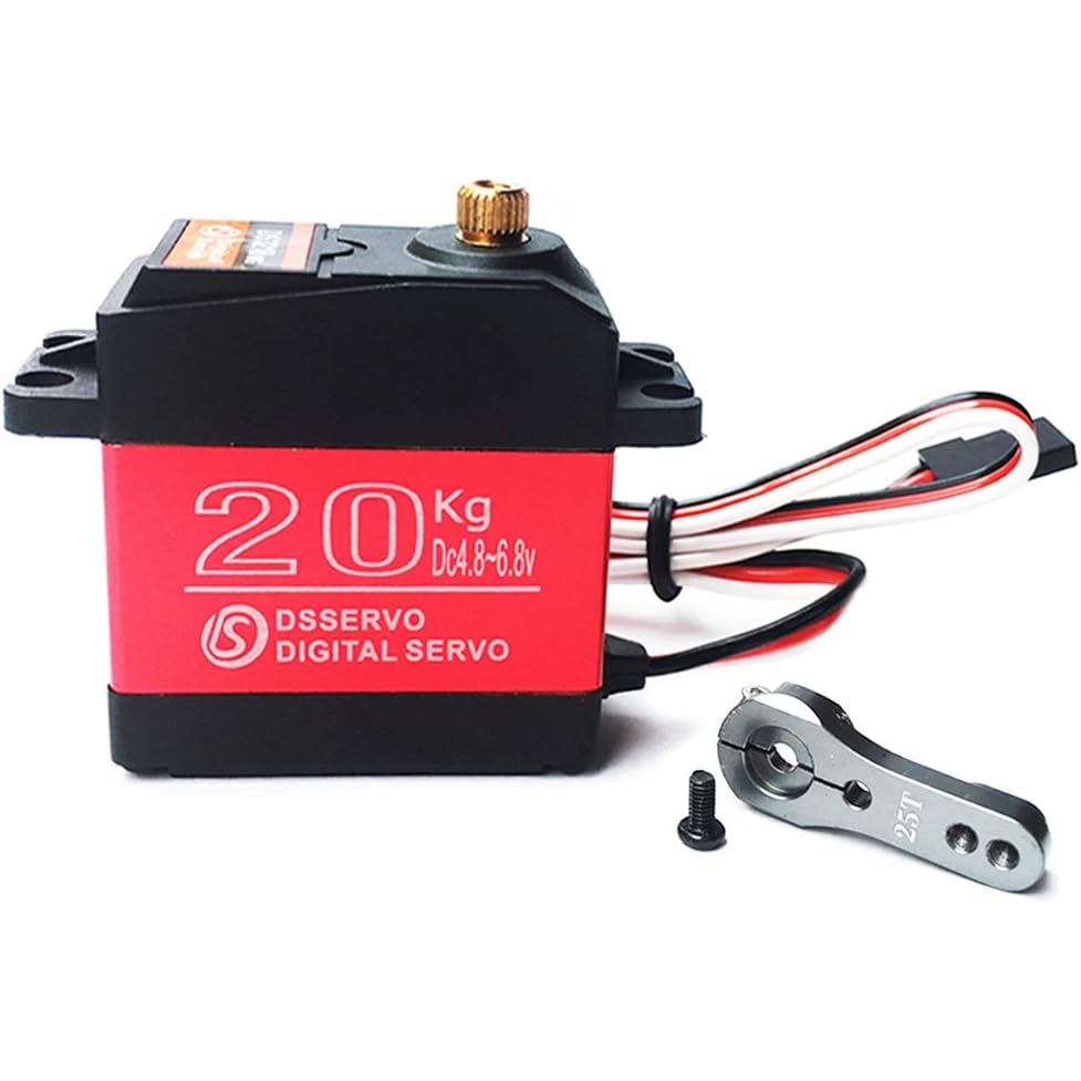 20KG Digital Servo แรงบิดสูงเกียร์โลหะเต็มรูปแบบกันน้ําสําหรับ RC รุ่น DIY, DS3218MG, มุมควบคุม 270°
