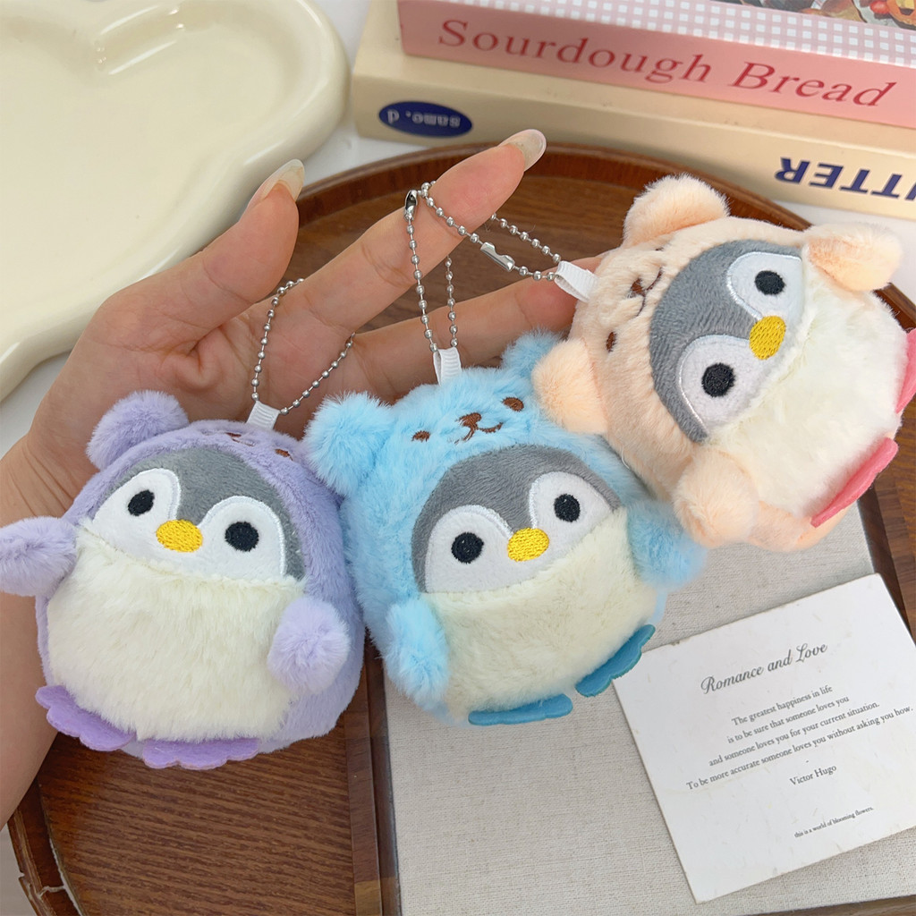 พวงกุญแจตุ๊กตาเพนกวินตุ๊กตาน่ารัก - พวงกุญแจเพนกวินการ์ตูนสีลูกกวาดนุ่มสบายเป็นพิเศษ - รูปที่ 4
