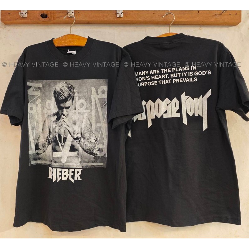 JUSTIN BIEBER vintage dead stock 2000 tag gilden เสื้อวินเทจ เสื้อทัวร์ วงร๊อค heavy vintage shirt