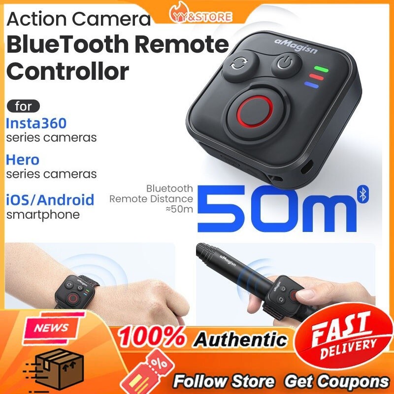 AMagisn Bluetooth Remote Control Lnsta360/GoPro/Mobile Mini Smart Remote Control Accessories