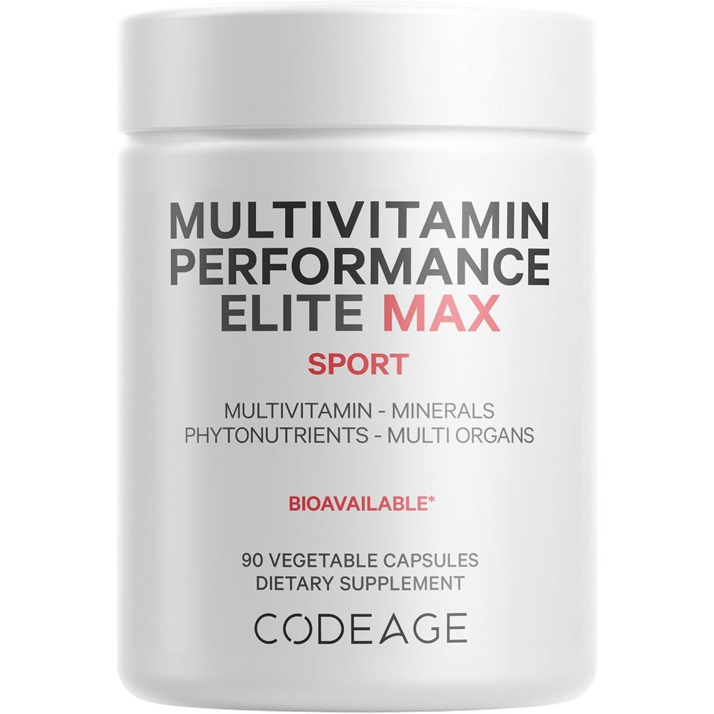 Codeage Multivitamin Performance Elite Max อาหารเสริม - วิตามิน A, B6, B12, C, D, E, Vitamin K (MK-4