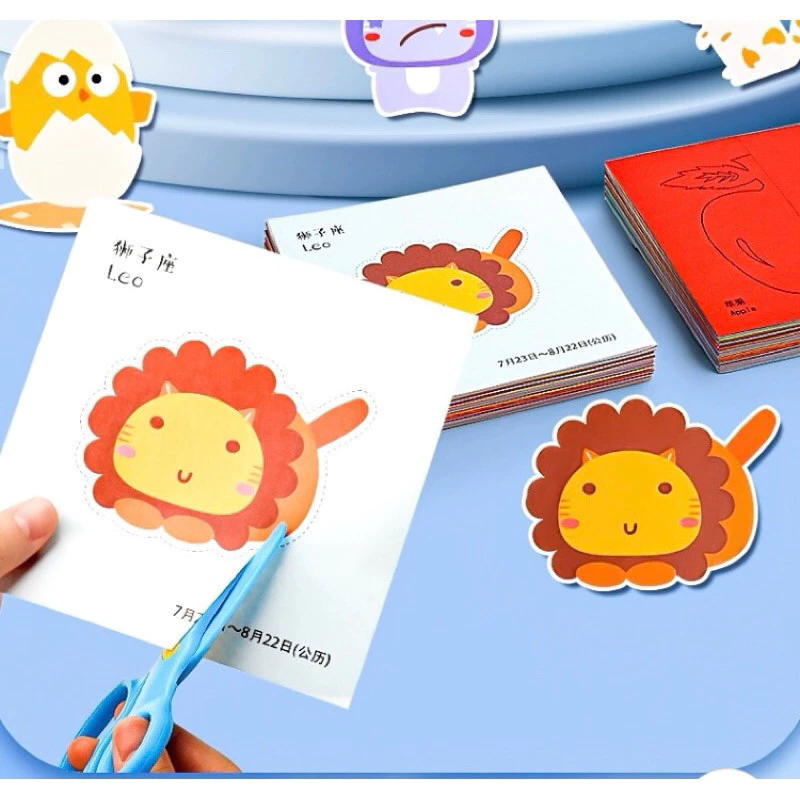 ชุดตัดกระดาษ + กรรไกรเด็ก DIY แฮนด์เมด เสริมพัฒนาการ