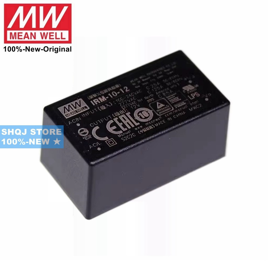 Mean WELL 100%-ใหม่ IRM-10-24 IRM-10-12 IRM-10-5 IRM-10-3.3 IRM-10 10W 5V 12V 24V AC-DC PCB-Mount โมดูล