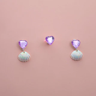พร้อมส่ง คอไข่มุก 5pcs ชุดสร้อยสําหรับเด็ก สร้อยนางเงือก ดีไซน์เจ้าหญิงนางเงือก สีสันน่ารัก ของเล่นเด็ก