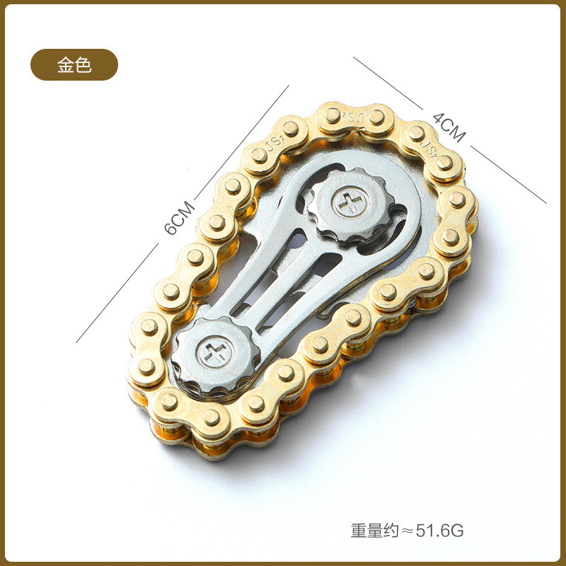 ขนาดใหญ่ขนาดเล็กเกียร์โซ่ Fidget Spinner Decompression ของเล่นโลหะ Spinner จักรยาน CHAIN Spinner - รูปที่ 4