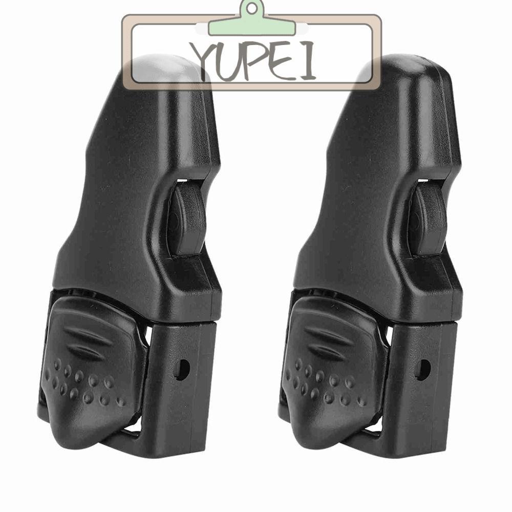 YUPEI ดําน้ํา Flippers สายรัดหัวเข็มขัด, PC สีดํา Fin Strap Buckles, 2 ชิ้น Quick Release การออกแบบท