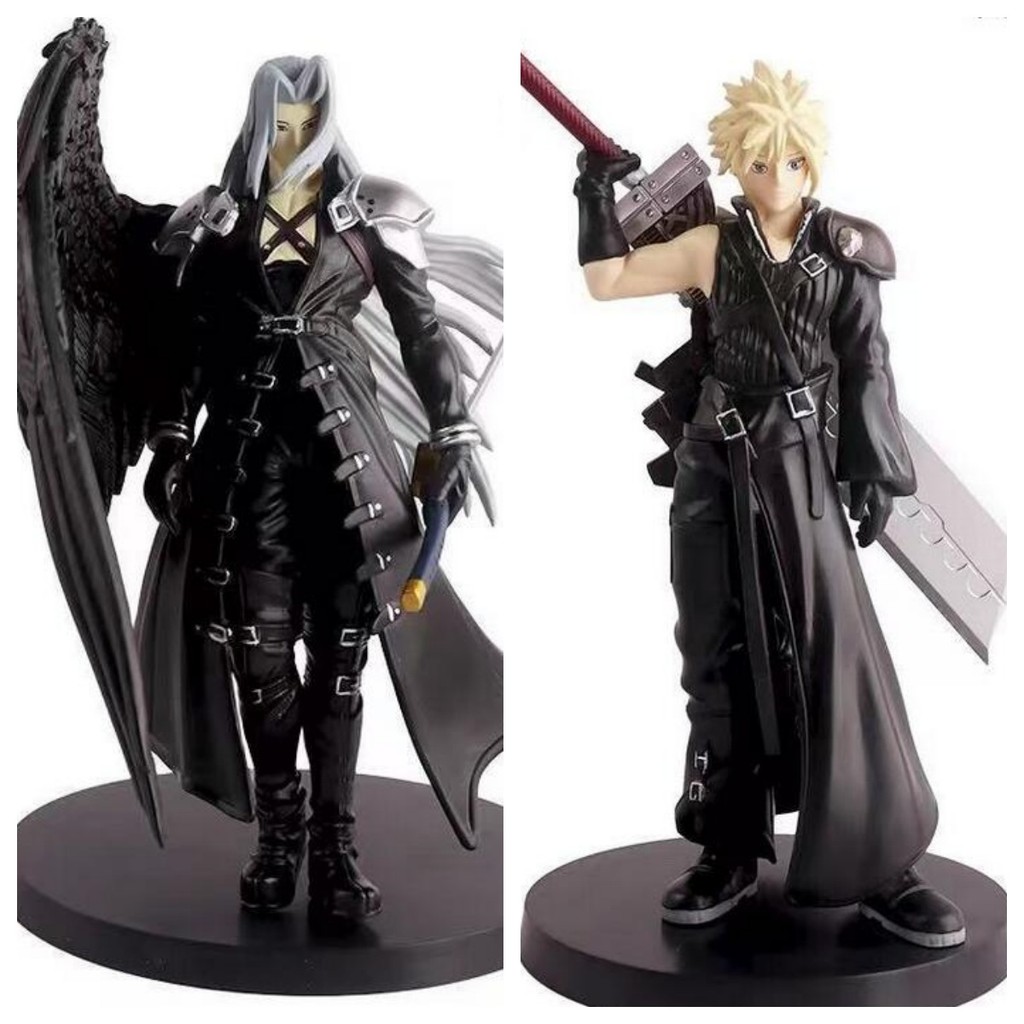 1 ชิ้น 17-19 เซนติเมตรเกม Final Fantasy VII อะนิเมะรูป Sephiroth Cloud Strife PVC ตัวเลขการกระทําคอลเลกชันตกแต่งตุ๊กตาของเล่น
