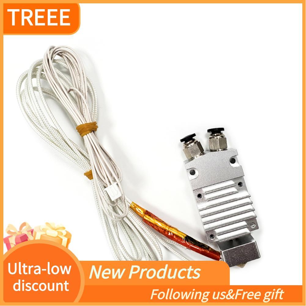 Treee Treee TRONXY 2 in 1 Out Dual Color Extruder ชุดพร้อมเครื่องทำความร้อน Thermistor ลวดทองเหลือง 
