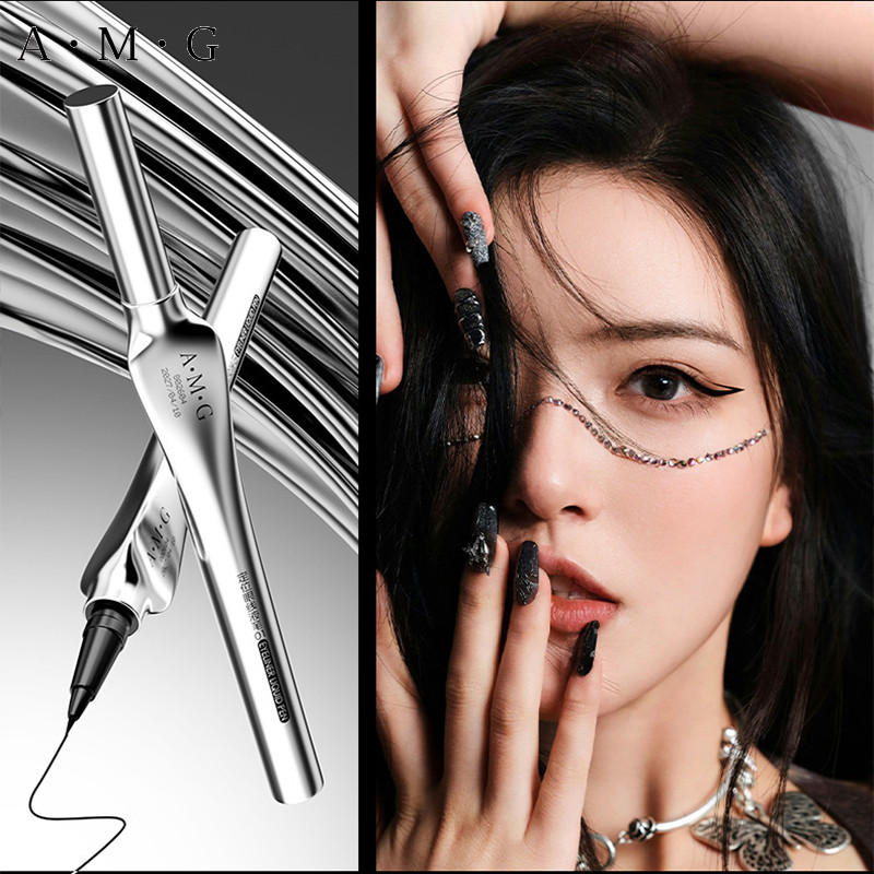 AMG Positioning Liquid Eyeliner Pen 0.5ml, Ultra-Fine Nib ที่แม่นยํา Outline, กันน้ํา Anti-Smudge สํ